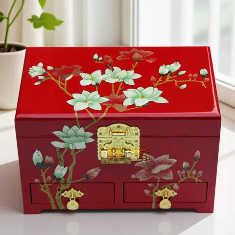 Floral Jewelry Storage Box | Decorative